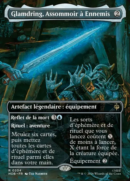 Glamdring, Assommoir à Ennemis // Gleam of Death, carte Magic HOB 204 — extension The Hobbit