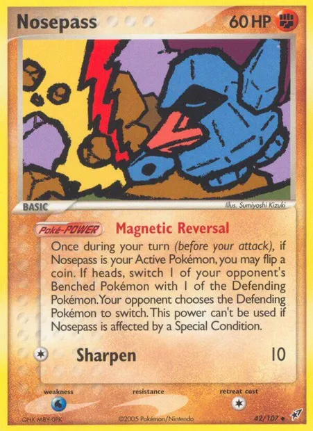 Nosepass, Pokémon card DX 42 — Deoxys set