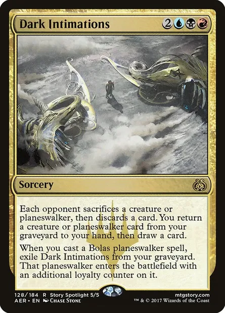 Dark Intimations, Magic card AER 128 — Aether Revolt set