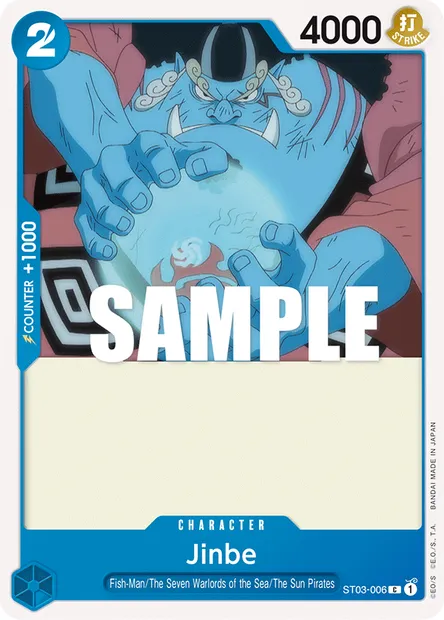 Jinbe, carte One Piece ST03-006 — extension The Seven Warlords of the Sea