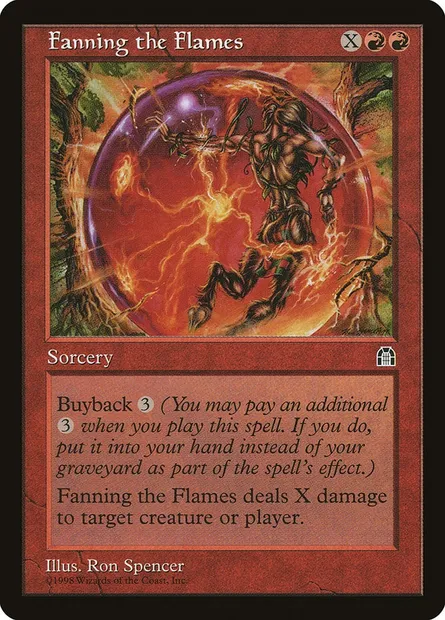 Fanning the Flames, Magic card STH 80 — Stronghold set