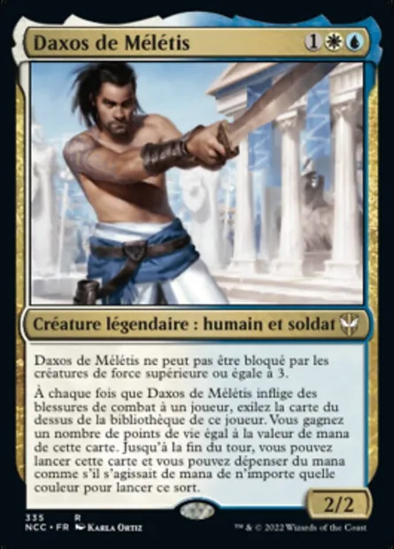 Daxos de Mélétis, carte Magic NCC 335 — extension New Capenna Commander