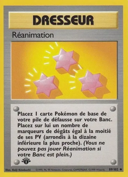 Réanimation, carte Pokémon BS 89 — extension Set de Base