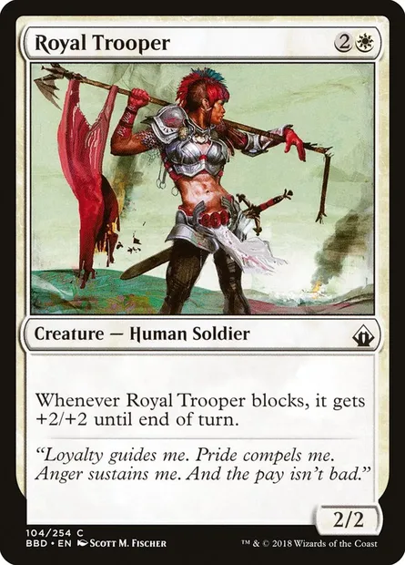 Royal Trooper, Magic card BBD 104 — Battlebond set