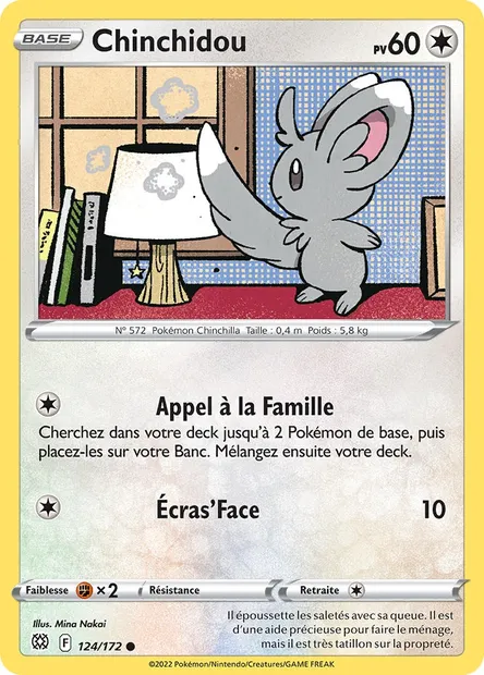Chinchidou, carte Pokémon BRS 124 — extension Stars Étincelantes