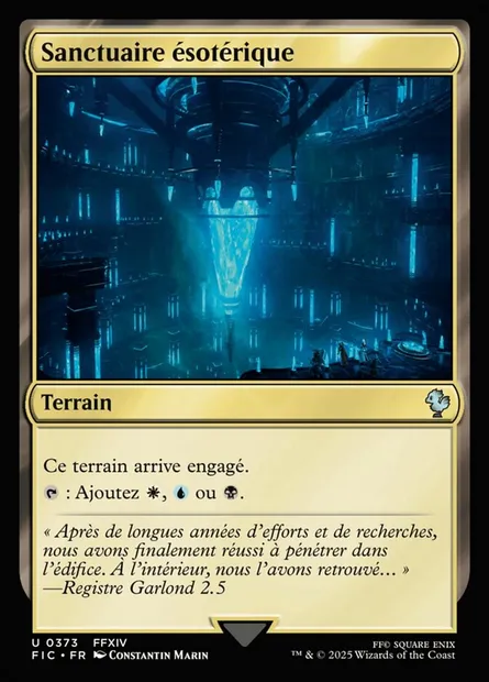 Sanctuaire ésotérique, carte Magic FIC 373 — extension Final Fantasy Commander