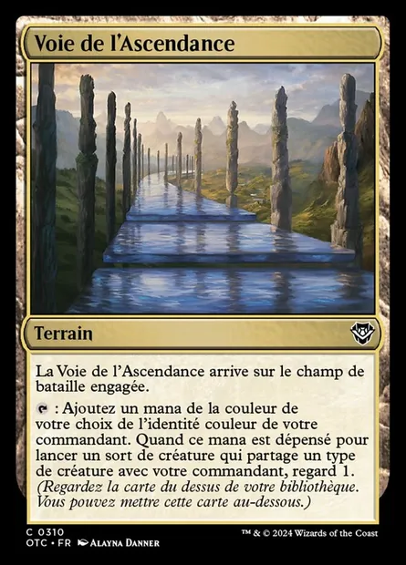 Voie de l'Ascendance, carte Magic OTC 310 — extension Outlaws of Thunder Junction Commander