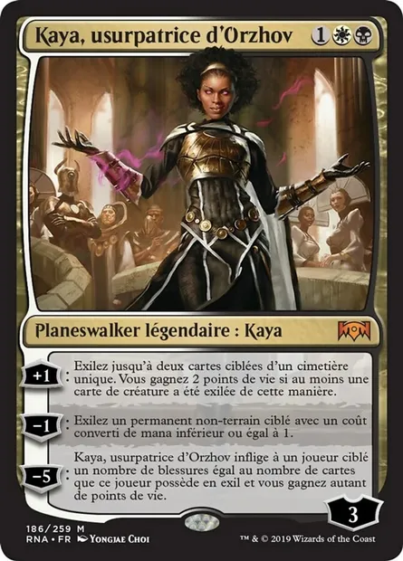 Kaya, usurpatrice d'Orzhov, carte Magic RNA 186 — extension L'allégeance de Ravnica