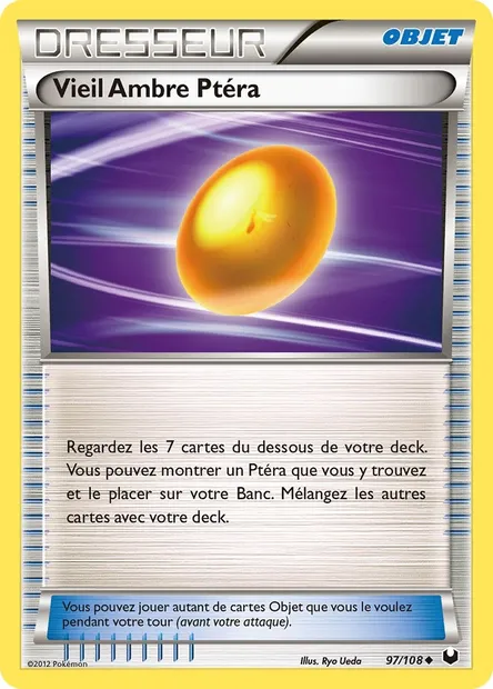 Vieil Ambre Ptéra, carte Pokémon DEX 97 — extension Explorateurs Obscurs