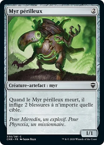 Myr périlleux, carte Magic CMR 330 — extension Commander Legends