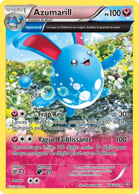 Azumarill, carte Pokémon PRC 104 — extension Primo-Choc