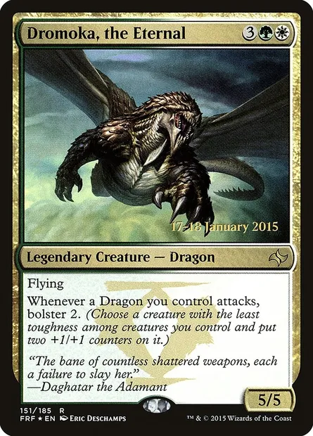 Dromoka l'éternelle, carte Magic PFRF 151s — extension Fate Reforged Promos