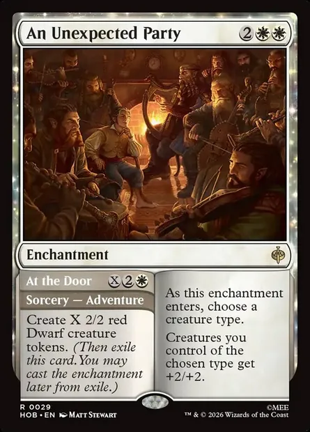 An Unexpected Party // At the Door, Magic card HOB 29 — The Hobbit set