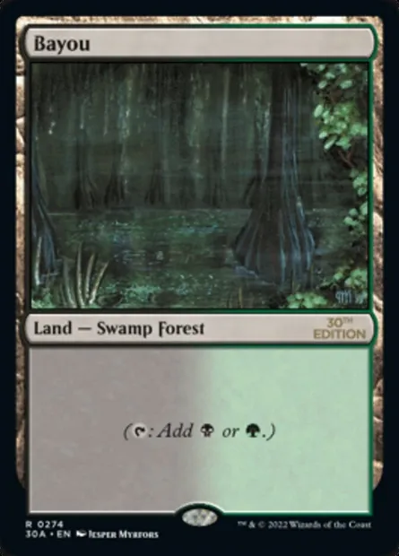 Bayou, carte Magic 30A 274 — extension 30th Anniversary Edition