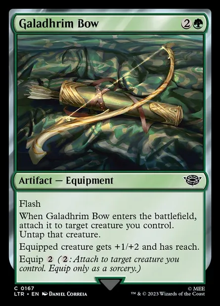 Galadhrim Bow, Magic card LTR 167 — The Lord of the Rings: Tales of Middle-earth set