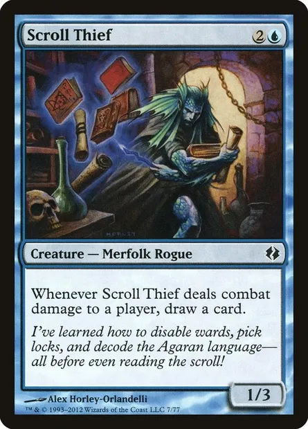 Scroll Thief, Magic card DDI 7 — Duel Decks: Venser vs. Koth set