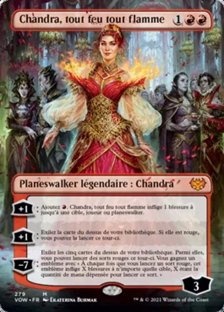 Chandra, tout feu tout flamme, carte Magic VOW 279 — extension Innistrad : noce écarlate