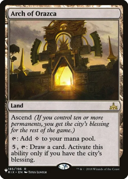 Arche d'Orazca, carte Magic PLST RIX-185 — extension The List