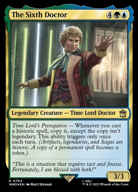 Le Sixième Docteur, carte Magic WHO 764 — extension Doctor Who