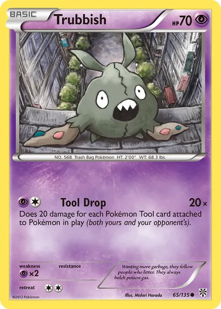 Trubbish, Pokémon card PLS 65 — Plasma Storm set