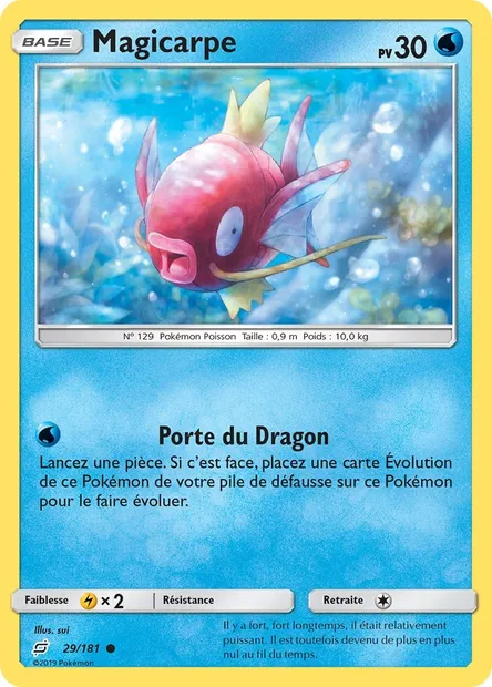 Magicarpe, carte Pokémon TEU 29 — extension Duo de Choc