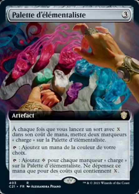 Palette d'élémentaliste, carte Magic C21 403 — extension Commander 2021