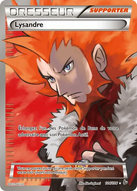 Lysandre, carte Pokémon FLF 104 — extension Étincelles