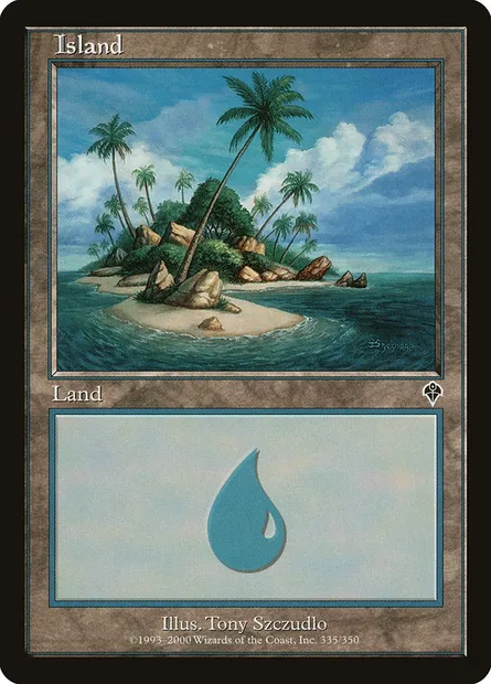Island, Magic card INV 335 — Invasion set