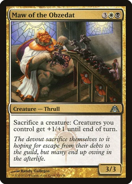 Maw of the Obzedat, Magic card DGM 83 — Dragon's Maze set