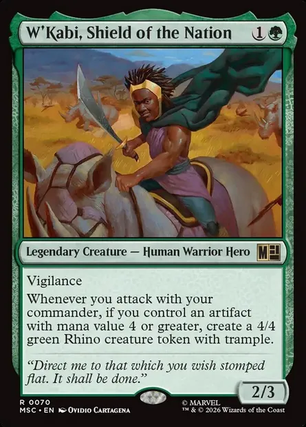 W'Kabi, Shield of the Nation, Magic card MSC 70 — Marvel Super Heroes Commander set