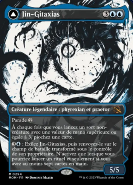 Jin-Gitaxias // La Grande Synthèse, carte Magic MOM 294 — extension L'invasion des machines
