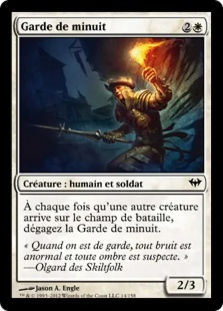 Garde de minuit, carte Magic DKA 14 — extension Obscure Ascension