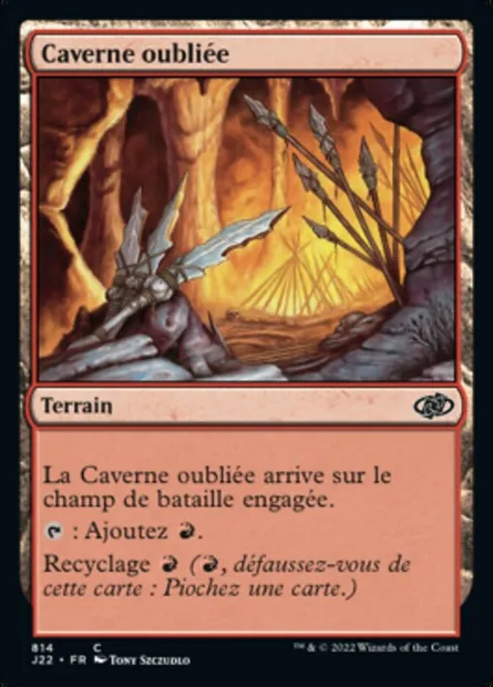 Caverne oubliée, carte Magic J22 814 — extension Jumpstart 2022