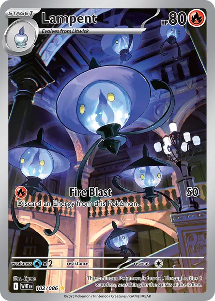 Lampent, Pokémon card WHT 102 — White Flare set