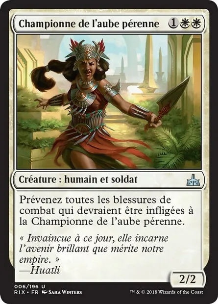 Championne de l'aube pérenne, carte Magic RIX 6 — extension Les combattants d'Ixalan