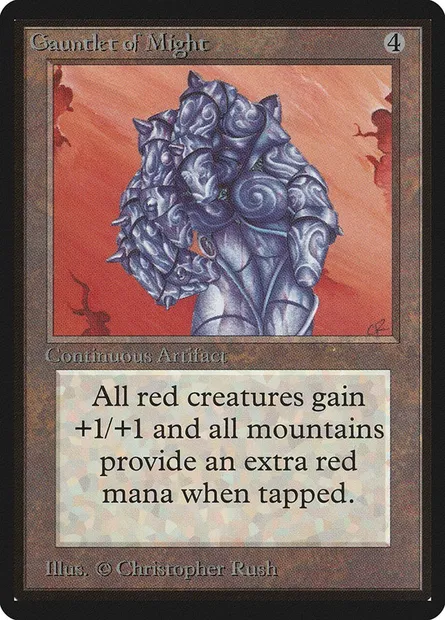 Gauntlet of Might, carte Magic LEB 245 — extension Limited Edition Beta