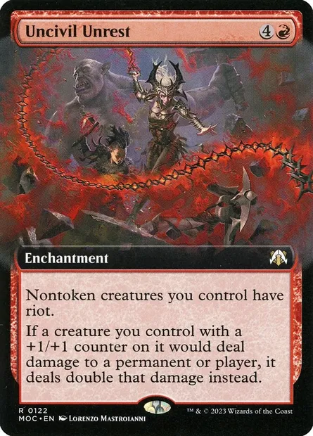 Uncivil Unrest, Magic card MOC 122 — March of the Machine Commander set