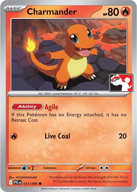 Charmander, Pokémon card PPS 011-2 — Play! Pokémon Prize Pack Series set