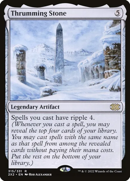Thrumming Stone, Magic card 2X2 315 — Double Masters 2022 set