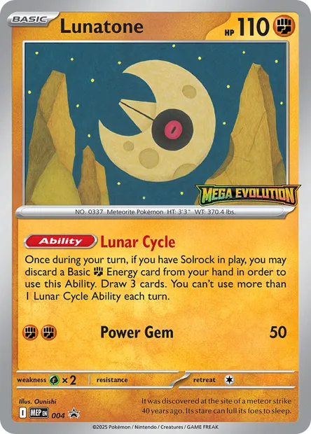 Lunatone, Pokémon card MEP 004 — MEP Black Star Promos set
