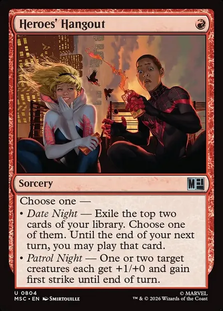 Heroes' Hangout, Magic card MSC 804 — Marvel Super Heroes Commander set
