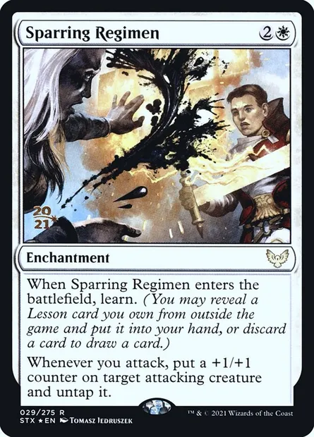 Sparring Regimen, Magic card PSTX 29s — Strixhaven: School of Mages Promos set