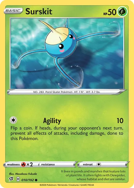 Surskit, Pokémon card RCL 10 — Rebel Clash set