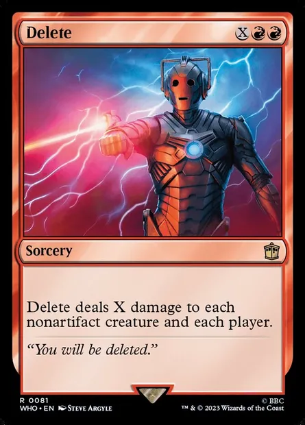 Delete, Magic card WHO 81 — Doctor Who set