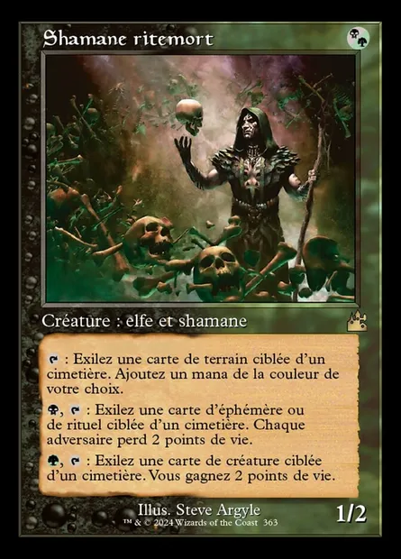 Shamane ritemort, carte Magic RVR 363 — extension Ravnica Remastered