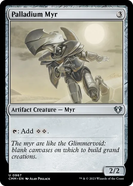 Palladium Myr, Magic card CMM 967 — Commander Masters set