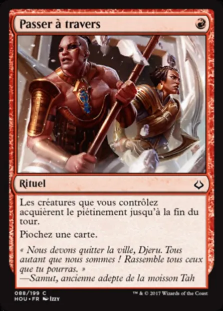 Passer à travers, carte Magic HOU 88 — extension L’âge de la destruction