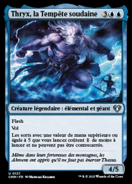 Thryx, la Tempête soudaine, carte Magic CMM 127 — extension Commander Masters