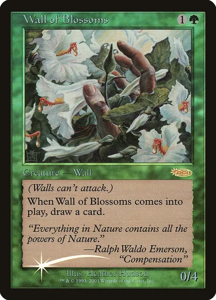 Mur de fleurs, carte Magic F02 5 — extension Friday Night Magic 2002