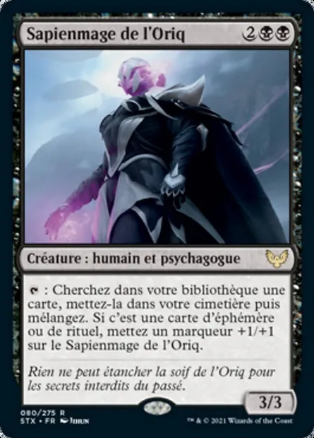 Sapienmage de l'Oriq, carte Magic STX 80 — extension Strixhaven: l'Académie des Mages